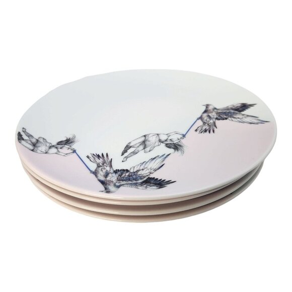 Set of 4 Ikea Side Plates Stunsig Girl Frédérique Vernillet Limited Edition 2017 - Picture 1 of 10